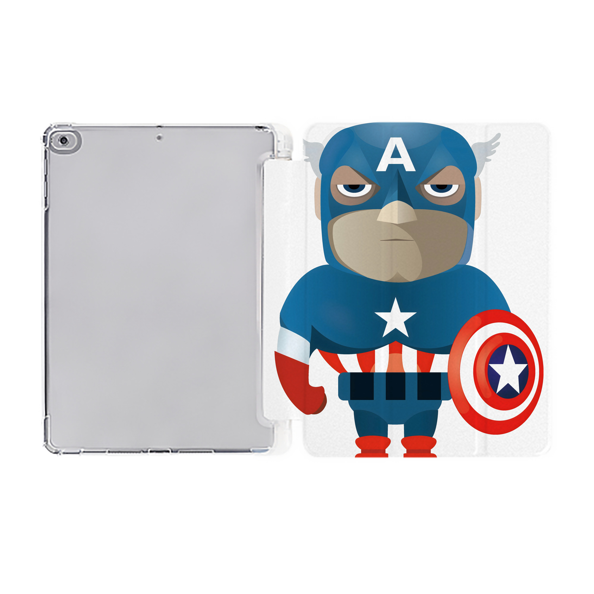 （画像用） アベンジャーズ The Avengers IPad ケース ペン収納付き 三つ折りスタンド PUレザー×シリコン 対応機種9.5/10.5/10.9インチ